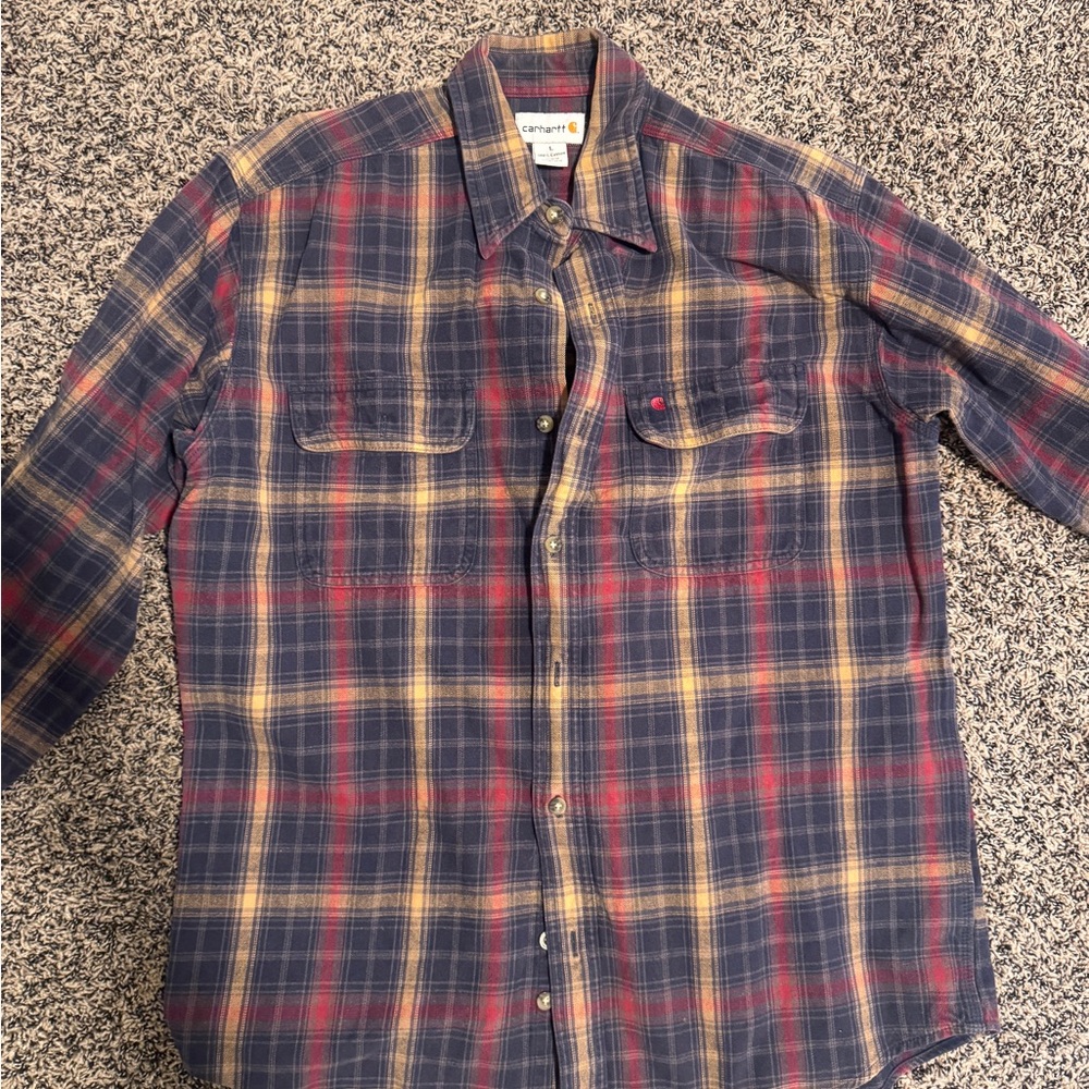 Carhartt Plaid Shirt Jacket - Blue and Red